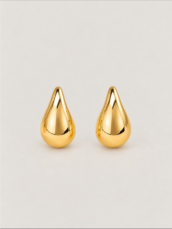 Anthropologie Jewelry - New! Gold Tear Drop Post Earrings NWOT 5034
